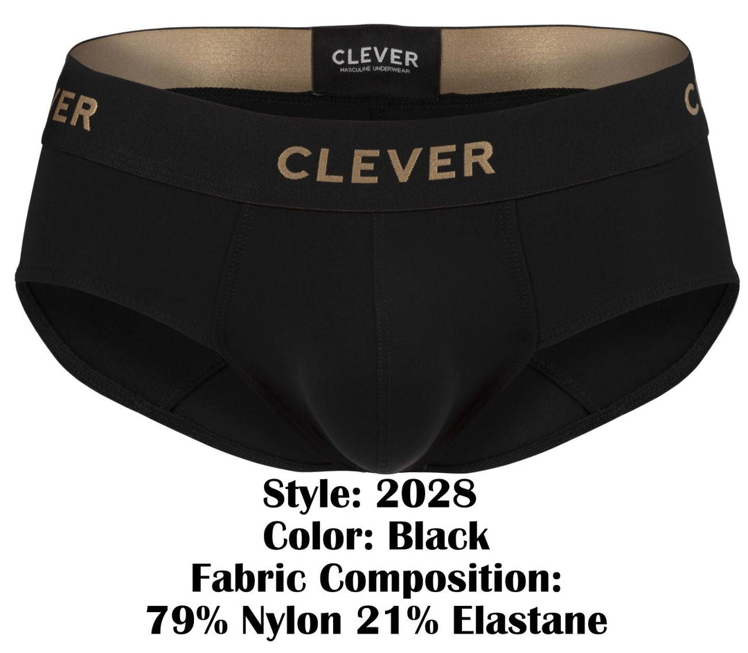 Clever Moda Valladolid Men's Bikini Brief in Black – men's briefs