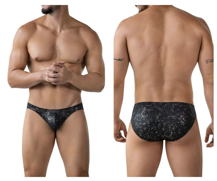 Clever Moda Galaxy Men's Bikini Brief in Black – men's briefs