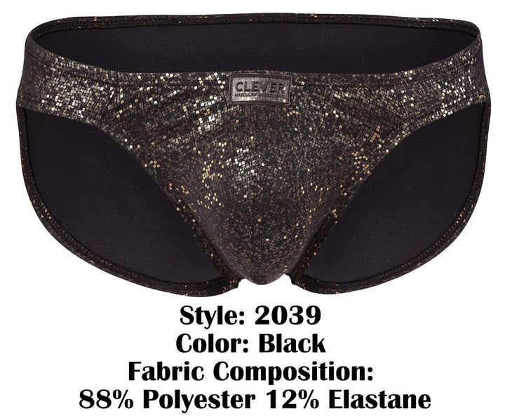 Clever Moda Galaxy Men's Bikini Brief in Black – men's briefs