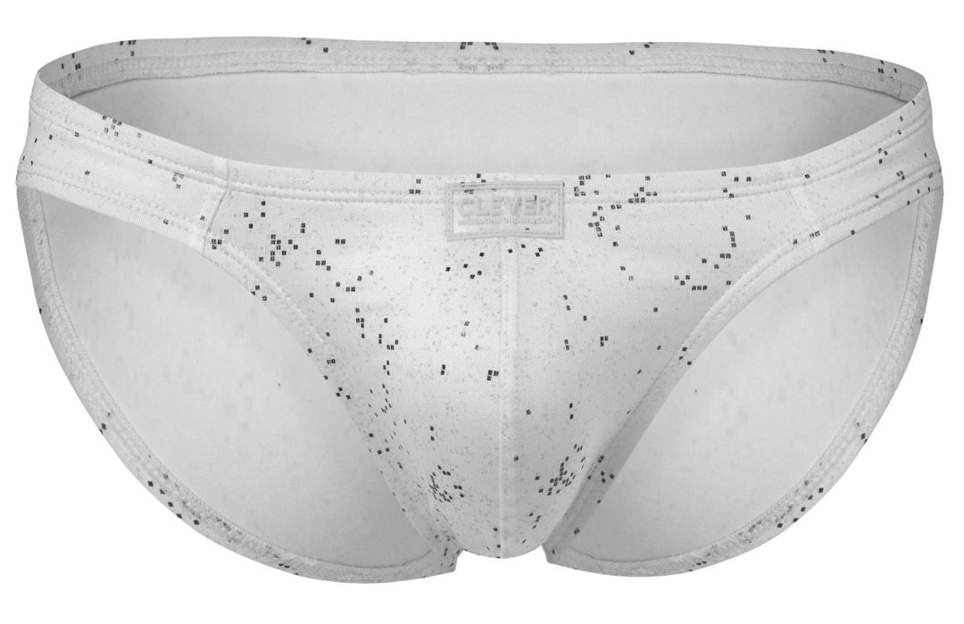 Clever Moda Galaxy Men's Bikini Brief in White – men's briefs