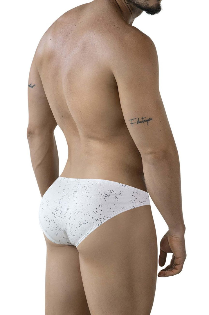Clever Moda Galaxy Men's Bikini Brief in White – men's briefs