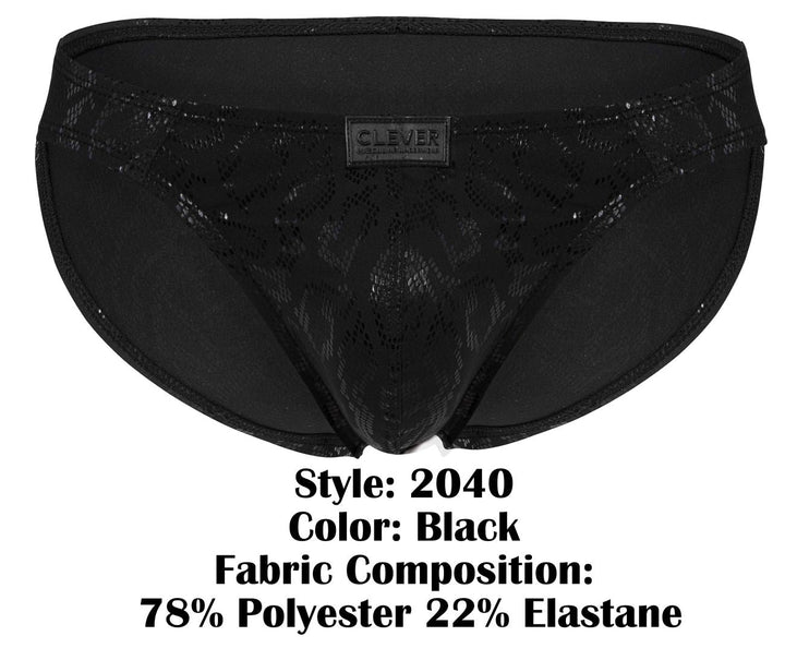Clever Moda Luxe Men's Bikini Brief in Black – men's briefs