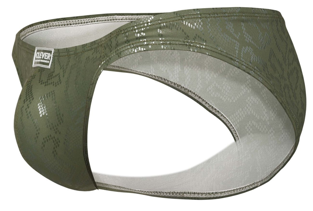 Clever Moda Luxe Men's Bikini Brief in Green – men's briefs