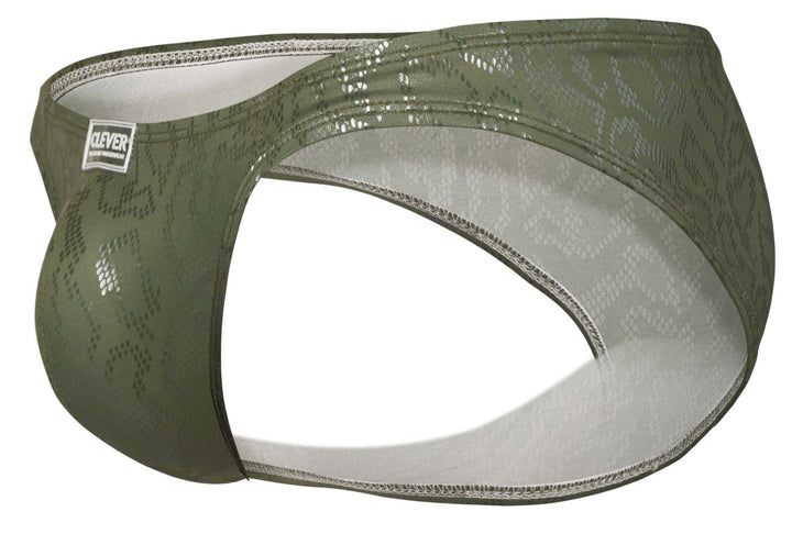 Clever Moda Luxe Men's Bikini Brief in Green – men's briefs