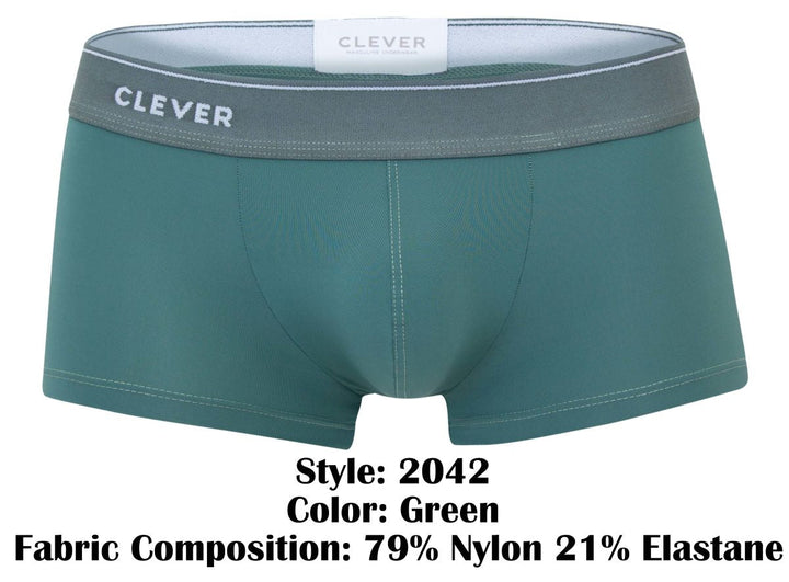 Clever Moda Mendoza Men's Trunk Underwear in Green – men's trunks