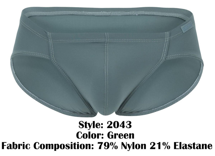Clever Moda Mendoza Men's Bikini Brief in Green – men's briefs