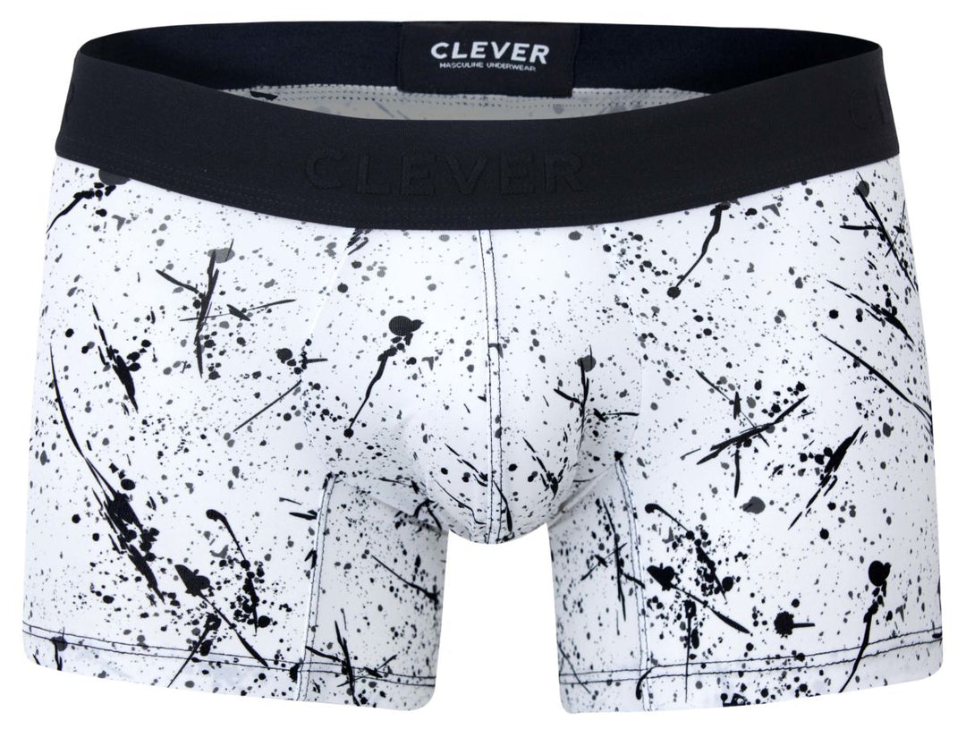 Clever Moda Brochazos Men's Trunk Underwear in Black – men's trunks