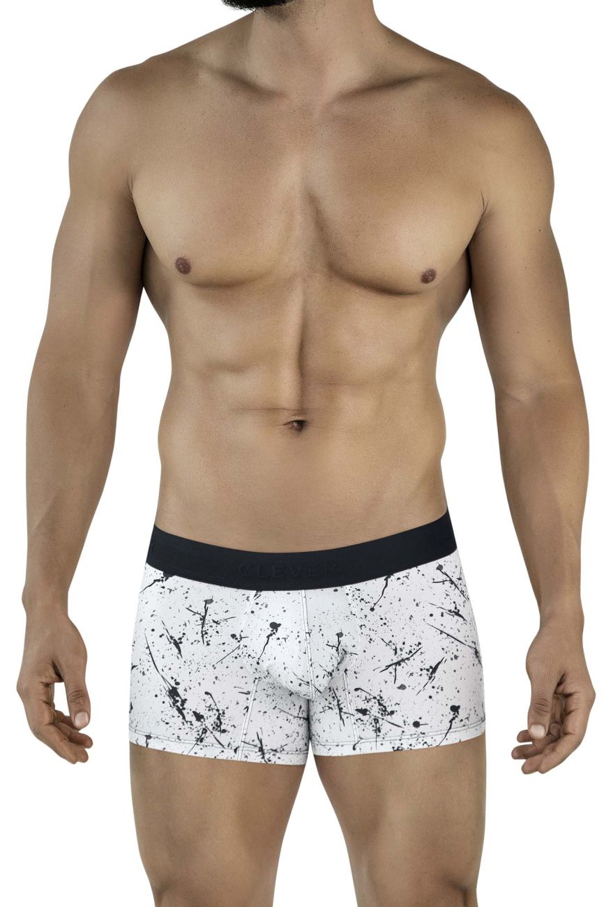 Clever Moda Brochazos Men's Trunk Underwear in Black – men's trunks