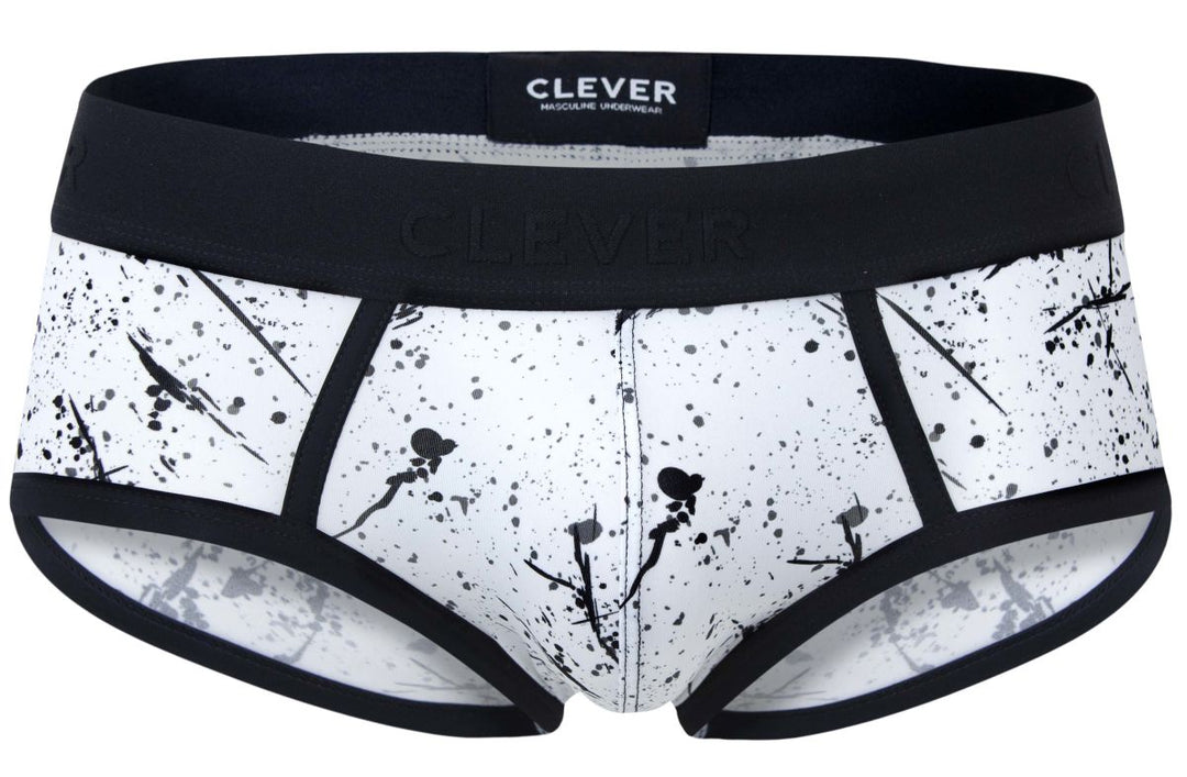 Clever Moda Brochazos Men's Bikini Brief in Black – men's briefs