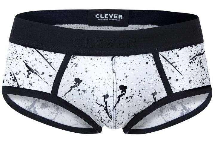 Clever Moda Brochazos Men's Bikini Brief in Black – men's briefs