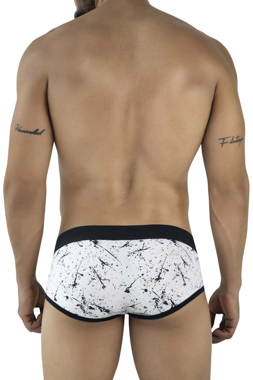 Clever Moda Brochazos Men's Bikini Brief in Black – men's briefs