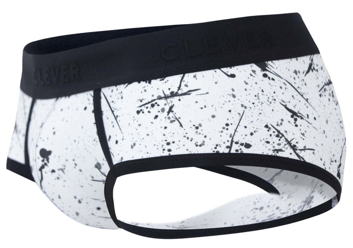 Clever Moda Brochazos Men's Bikini Brief in Black – men's briefs