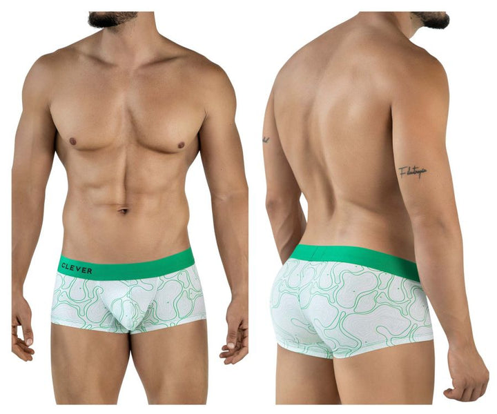 Clever Moda Maze Men's Trunk Underwear in Green – men's trunks