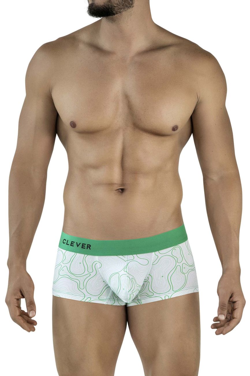 Clever Moda Maze Men's Trunk Underwear in Green – men's trunks