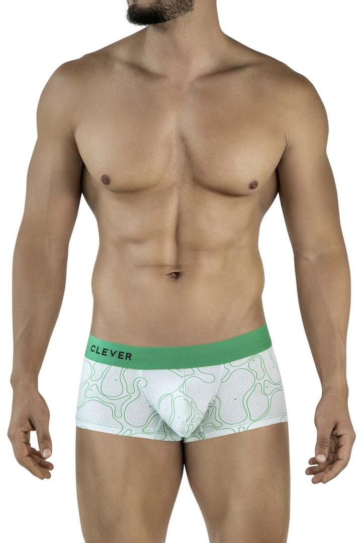 Clever Moda Maze Men's Trunk Underwear in Green – men's trunks