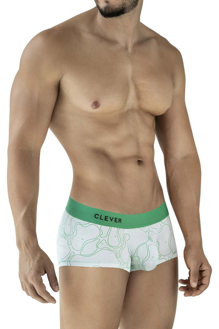 Clever Moda Maze Men's Trunk Underwear in Green – men's trunks