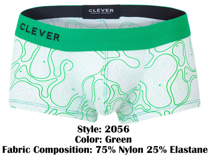 Clever Moda Maze Men's Trunk Underwear in Green – men's trunks