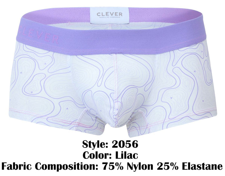Clever Moda Maze Men's Trunk Underwear in Lilac – men's trunks
