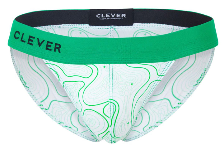 Clever Moda Maze Men's Bikini Brief in Green – men's briefs
