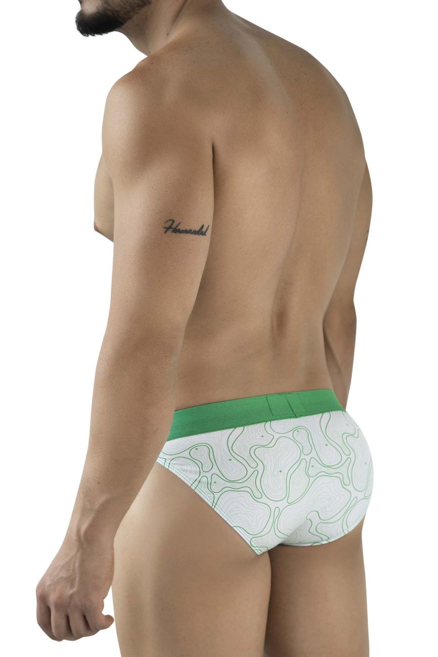 Clever Moda Maze Men's Bikini Brief in Green – men's briefs