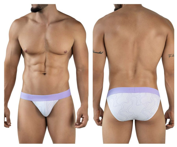 Clever Moda Maze Men's Bikini Brief in Lilac – men's briefs