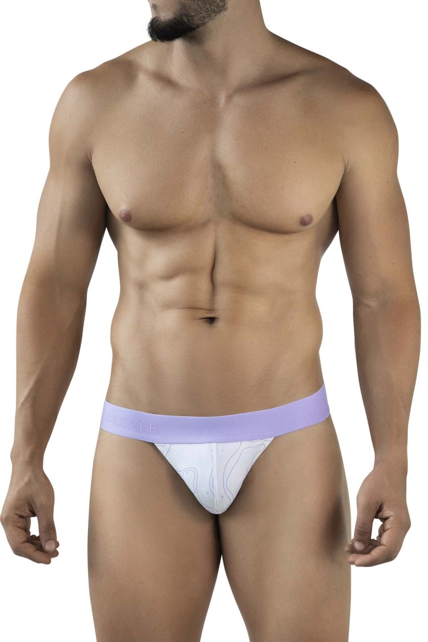 Clever Moda Maze Men's Bikini Brief in Lilac – men's briefs