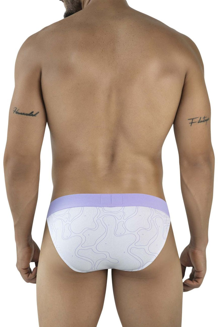 Clever Moda Maze Men's Bikini Brief in Lilac – men's briefs