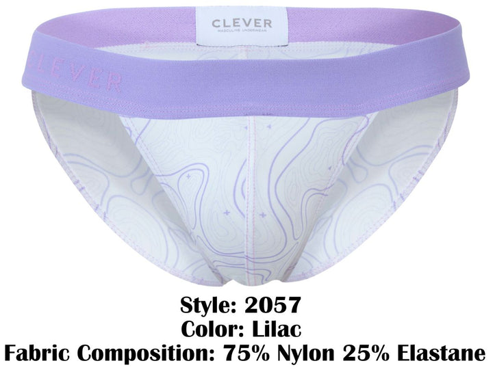 Clever Moda Maze Men's Bikini Brief in Lilac – men's briefs