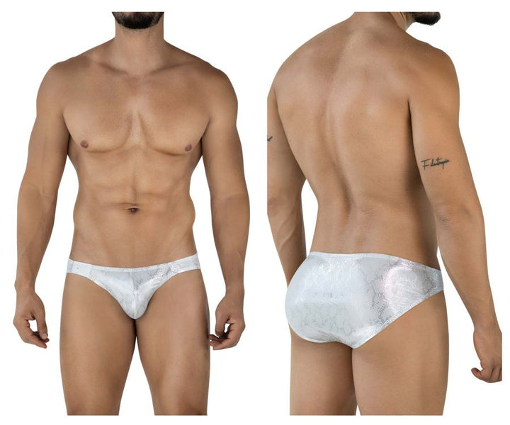 Clever Moda Diamond Men's Bikini Brief in Silver – men's briefs