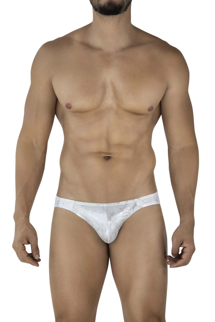 Clever Moda Diamond Men's Bikini Brief in Silver – men's briefs