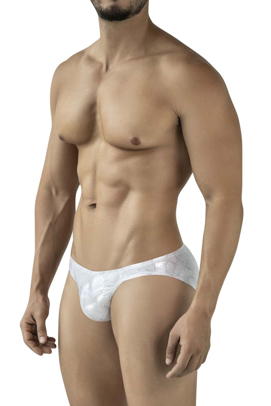 Clever Moda Diamond Men's Bikini Brief in Silver – men's briefs