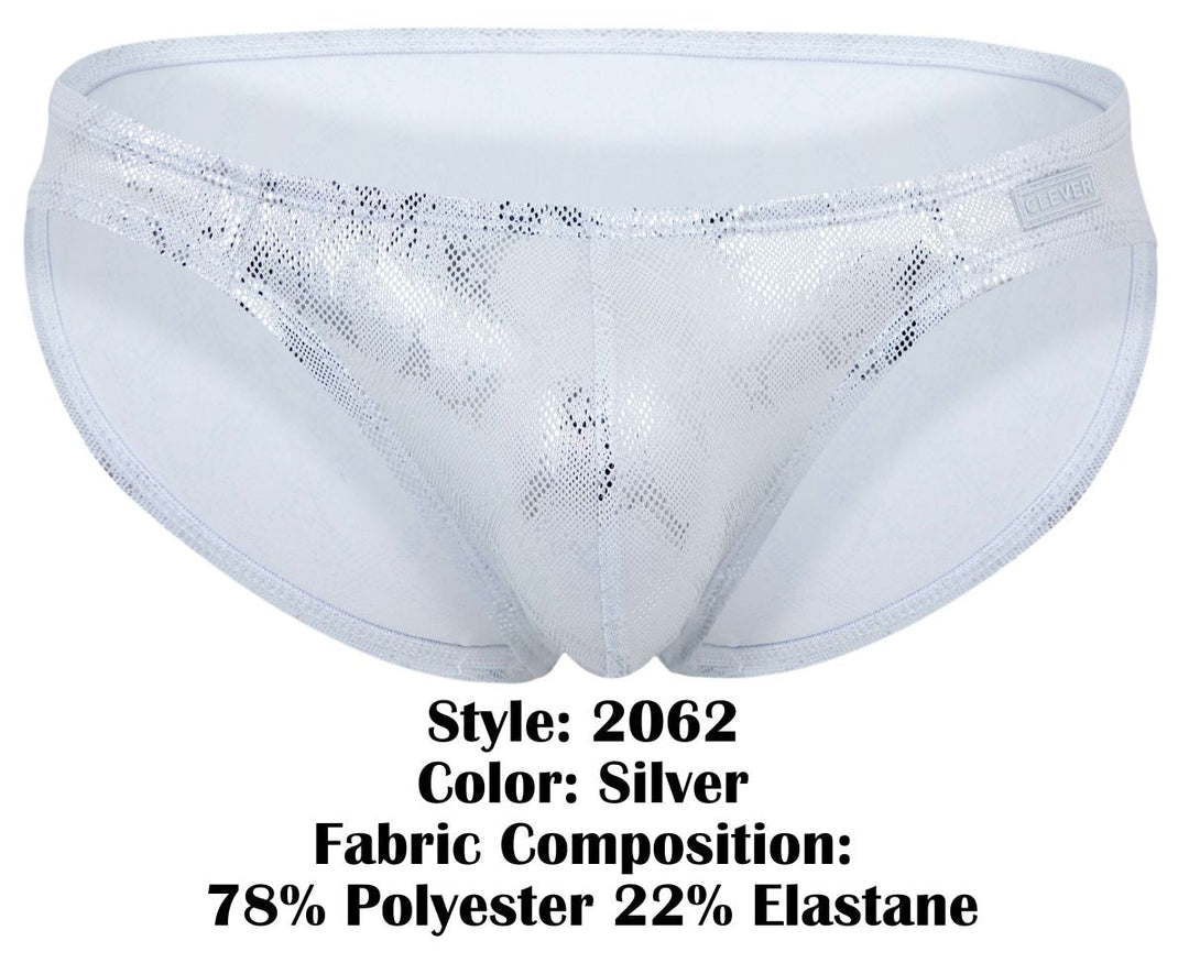 Clever Moda Diamond Men's Bikini Brief in Silver – men's briefs