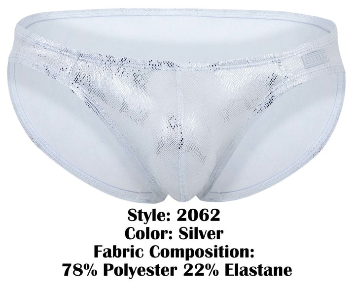 Clever Moda Diamond Men's Bikini Brief in Silver – men's briefs