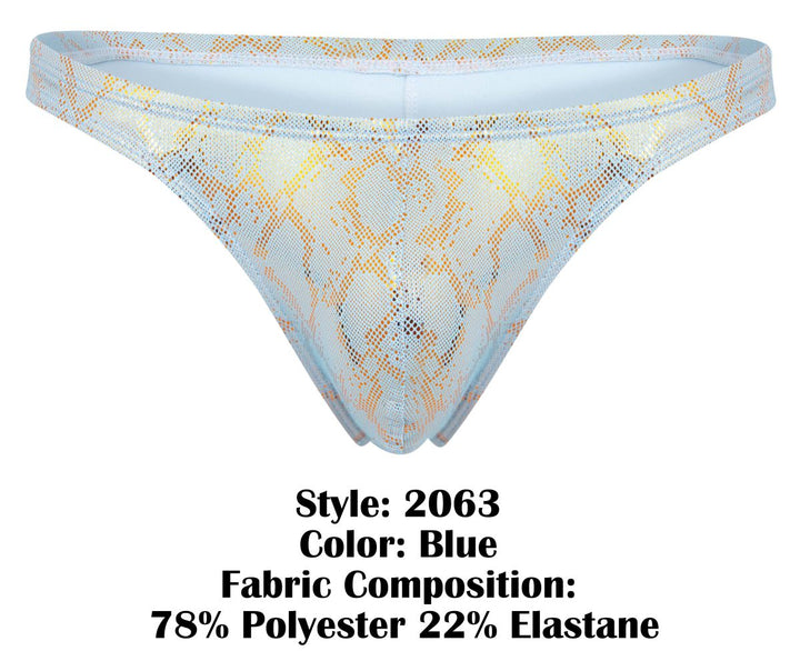 Clever Moda Diamond Men's Thong in Blue – men's thongs