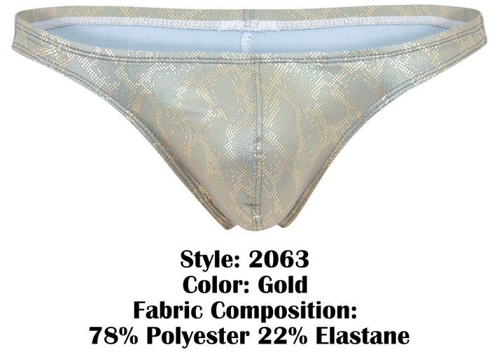 Clever Moda Diamond Men's Thong in Gold – men's thongs