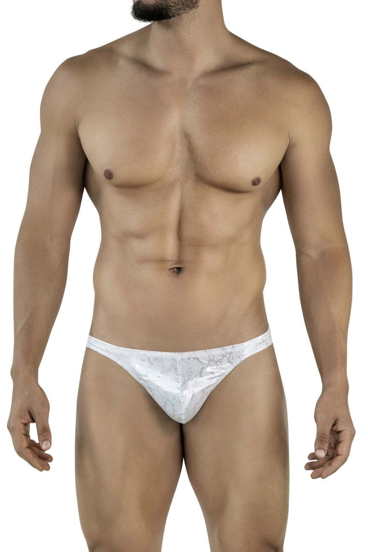 Clever Moda Diamond Men's Thong in Silver – men's thongs