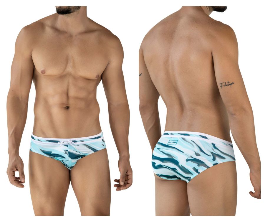 Clever Moda Baru Men's Swim Brief in Blue – men's swimwear