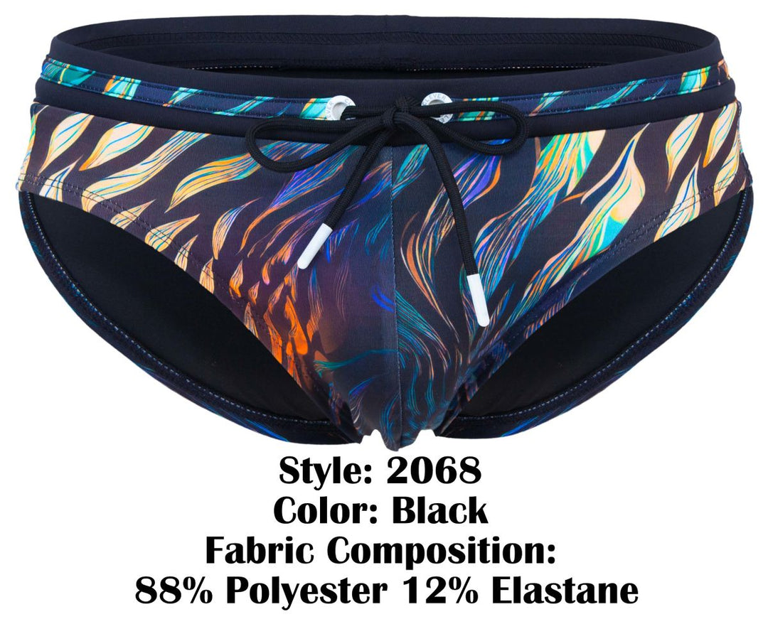 Clever Moda Tumaco Men's Swim Brief in Black – men's swimwear