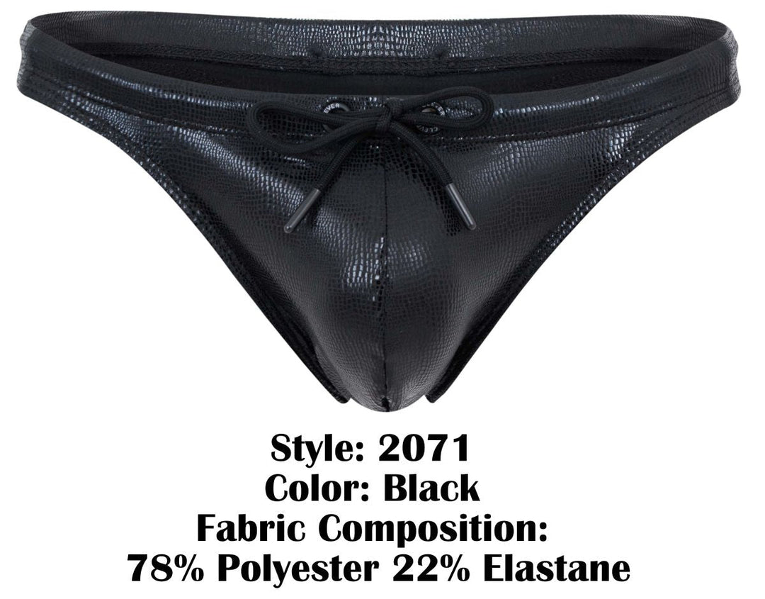 Clever Moda Gorgona Men's Swim Brief in Black – men's swimwear