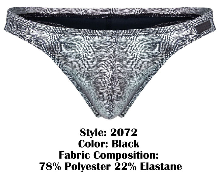 Clever Moda Sparkles Men's Thong in Black – men's thongs