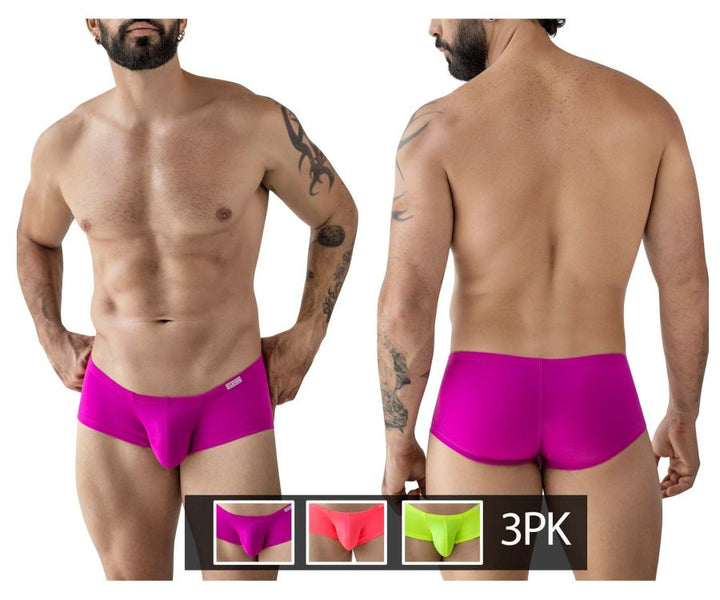 Clever Moda 3PK Australian Latin Men's Trunk Underwear in Multi Colored – men's trunks