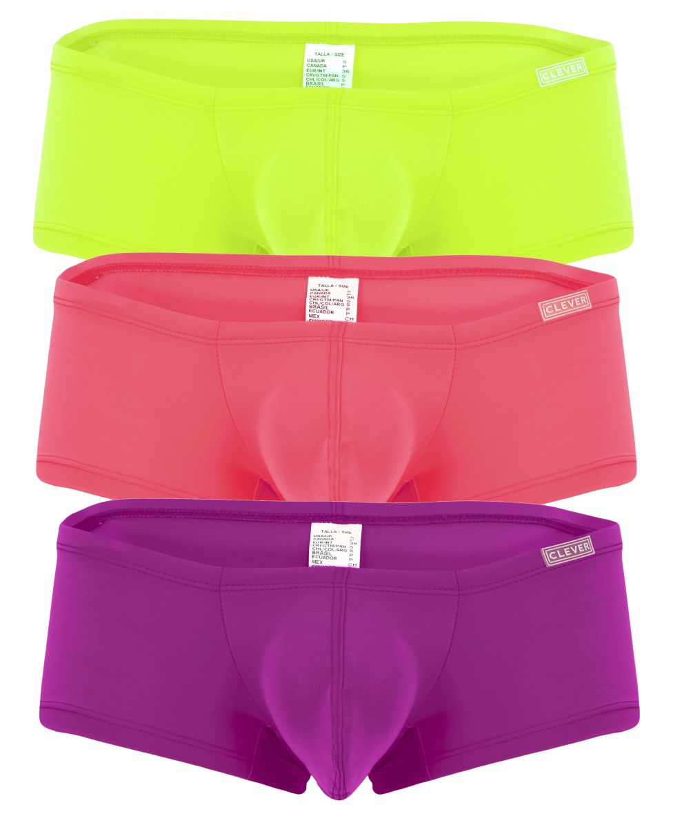 Clever Moda 3PK Australian Latin Men's Trunk Underwear in Multi Colored – men's trunks