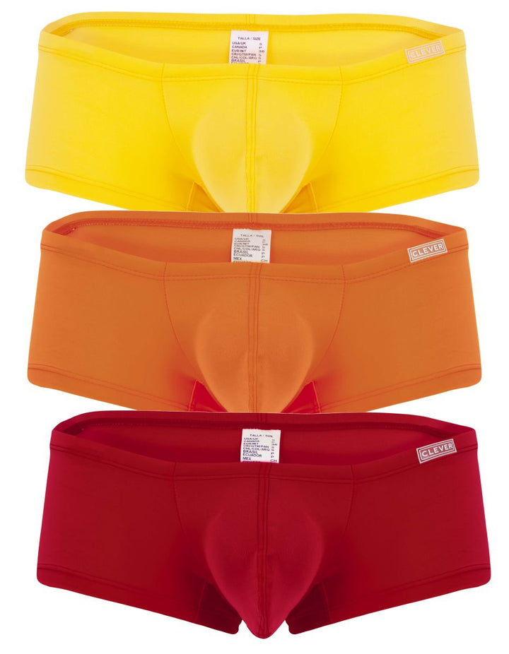 Clever Moda 3PK Australian Latin Men's Trunk Underwear in Multi Colored – men's trunks