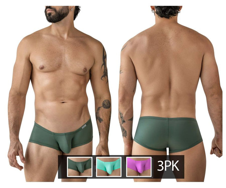 Clever Moda 3PK Australian Latin Men's Trunk Underwear in Multi Colored – men's trunks
