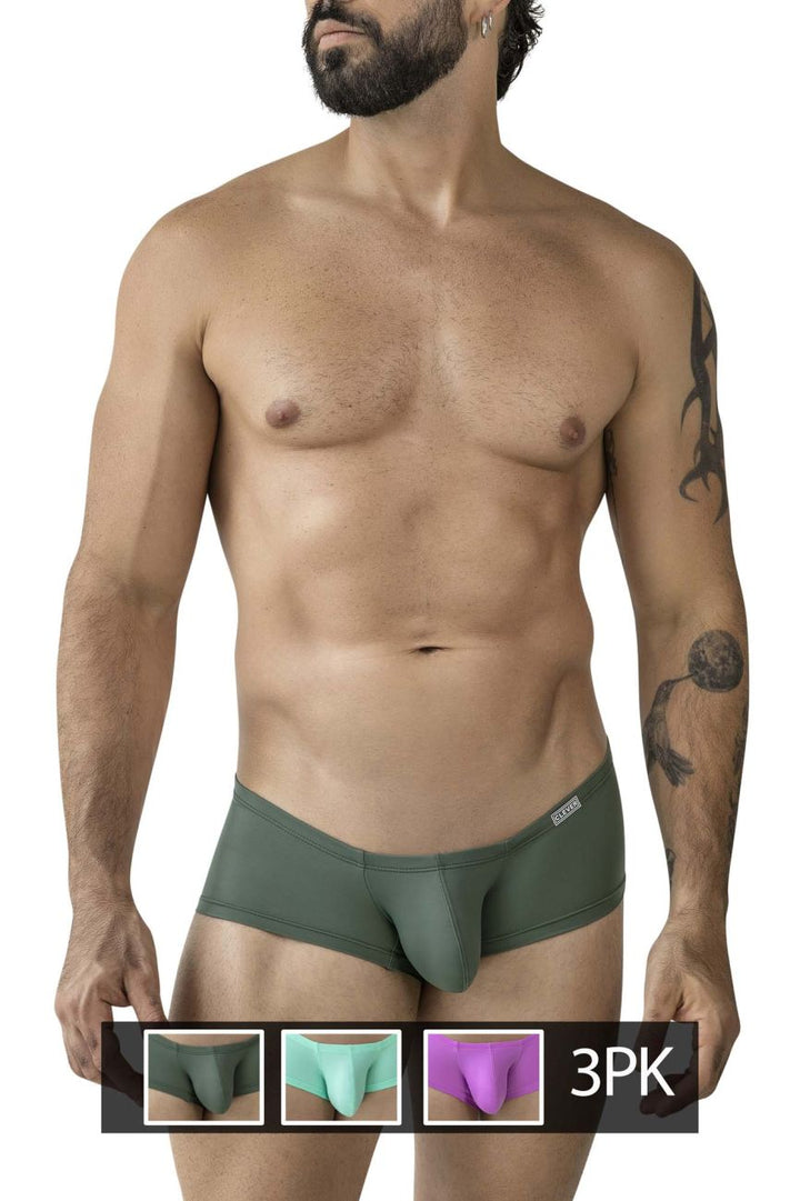 Clever Moda 3PK Australian Latin Men's Trunk Underwear in Multi Colored – men's trunks