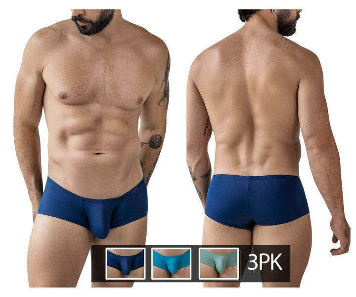 Clever Moda 3PK Australian Latin Men's Trunk Underwear in Multi Colored – men's trunks