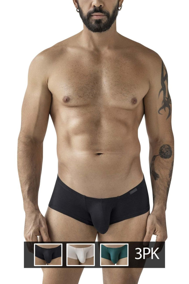 Clever Moda 3PK Australian Latin Men's Trunk Underwear in Multi Colored – men's trunks
