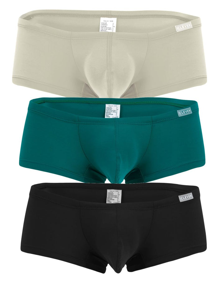 Clever Moda 3PK Australian Latin Men's Trunk Underwear in Multi Colored – men's trunks