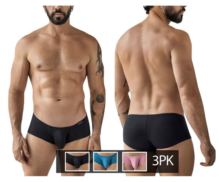 Clever Moda 3PK Australian Latin Men's Trunk Underwear in Multi Colored – men's trunks