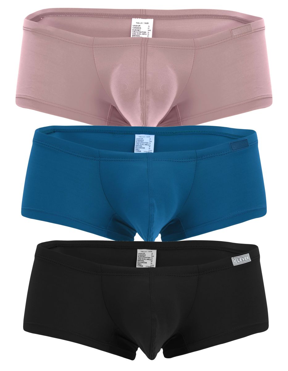 Clever Moda 3PK Australian Latin Men's Trunk Underwear in Multi Colored – men's trunks